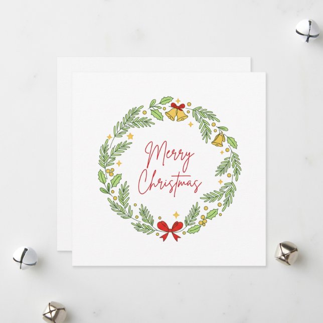 Merry Christmas Holiday Card (Front/Back In Situ)