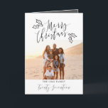 MERRY CHRISTMAS HOLIDAY CARD<br><div class="desc">A MODERN SINGLE PHOTO HOLIDAY CARD. CHANGE THE COLOR TO CUSTOMIZE. PART OF A COLLECTION.</div>