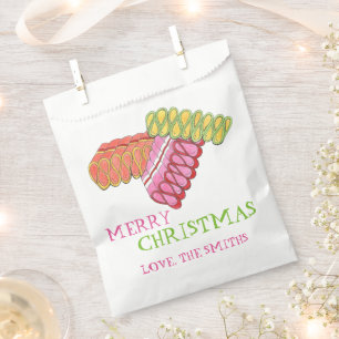 Merry Christmas Holiday Classic Ribbon Candy Favour Bags