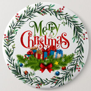 Merry Christmas, holiday design, 6 Cm Round Badge