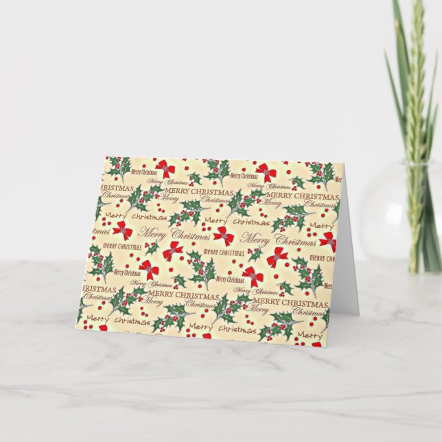 Merry Christmas holiday design Card (Front)