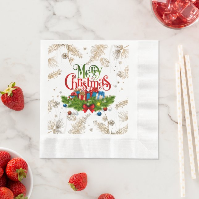 Merry Christmas, holiday design, Napkin (Insitu)