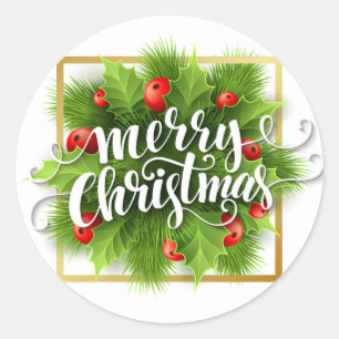 Merry Christmas Holiday Envelope Seal