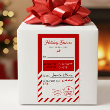 Merry Christmas Holiday Express Mail To From