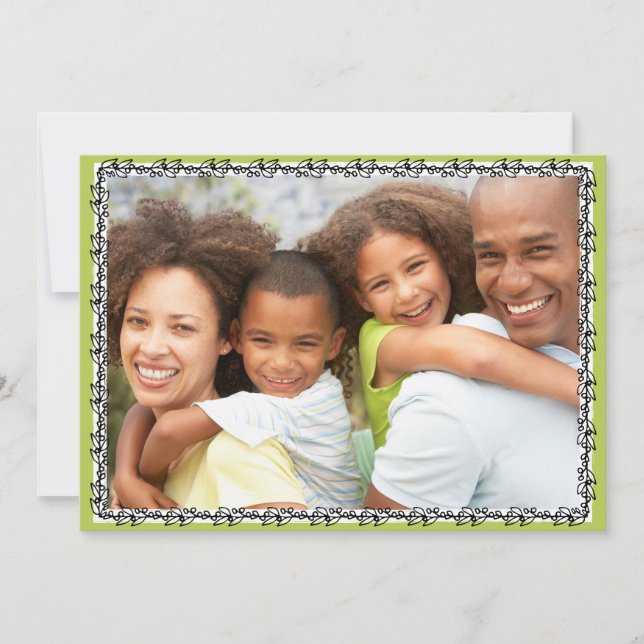 Merry Christmas Holiday Family Photo Card (Front)