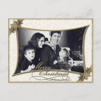 Merry Christmas Holiday Family Photo Postcard