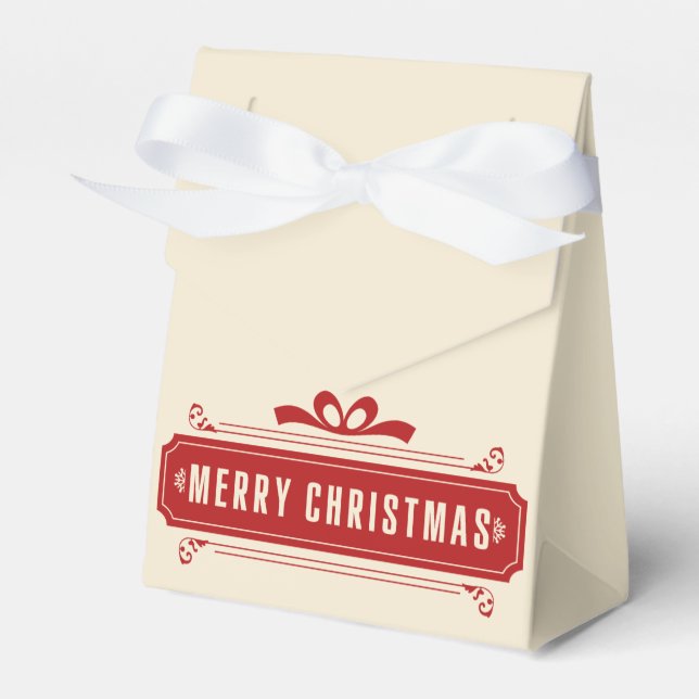 Merry Christmas Holiday Favour Box (Front Side)