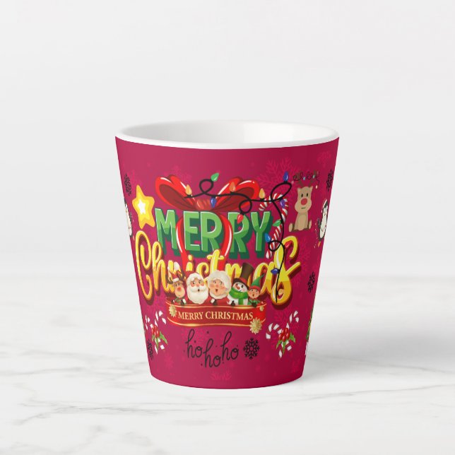 Merry Christmas  holiday gift Latte Mug (Front)