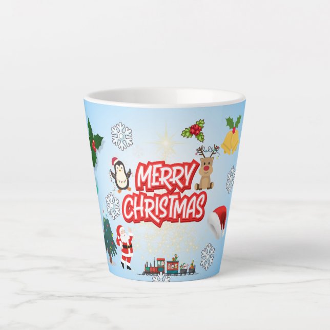 Merry Christmas  holiday gift Latte Mug (Front)