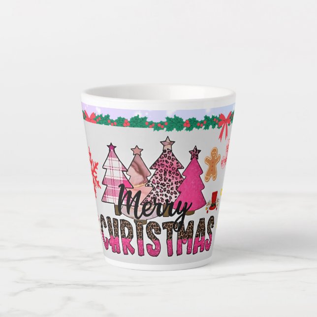 Merry Christmas  holiday gift Latte Mug (Front)