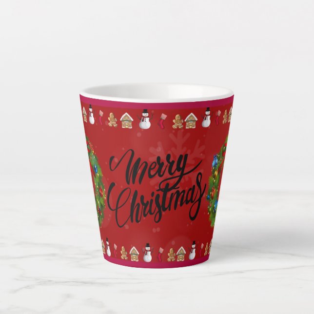 Merry Christmas  holiday gift Latte Mug (Front)