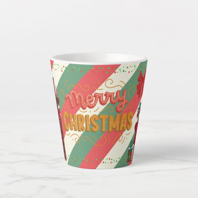Merry Christmas  holiday gift Latte Mug (Front)