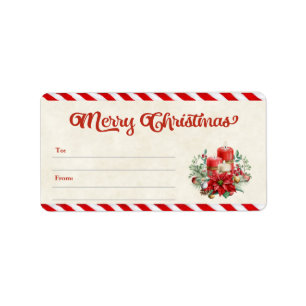 Merry Christmas Holiday Gifts Friend and Business Label