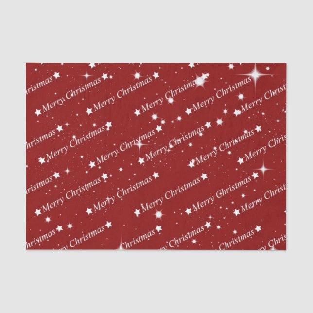 Merry Christmas, holiday greetings, Tissue Paper (Front)