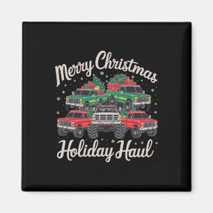Merry Christmas Holiday Haul Tee– Festive Truck De Magnet