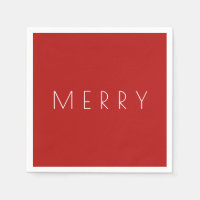 Merry Christmas Holiday Minimal Red White