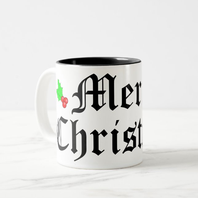Merry Christmas Holiday Mug (Front Left)