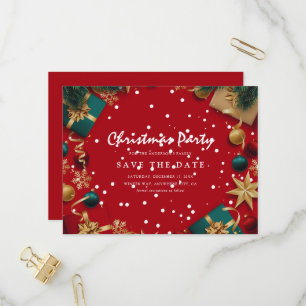 Merry Christmas Holiday Party Save The Date Invitation Postcard