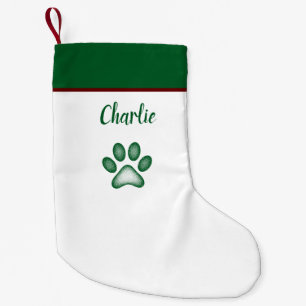 Merry Christmas Holiday Personalised Green Small Christmas Stocking