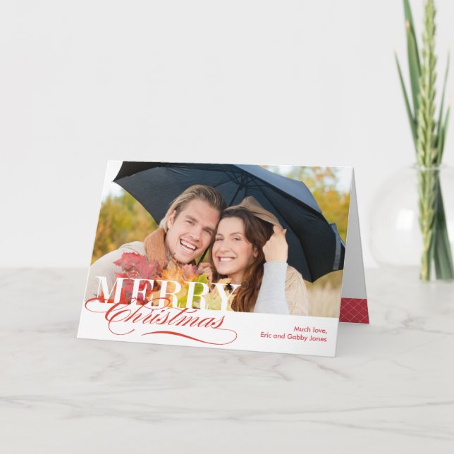 Merry Christmas Holiday Photo Card (Front)