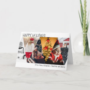 Merry Christmas Holiday Photo Collage Card