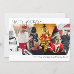 Merry Christmas Holiday Photo Collage Card
