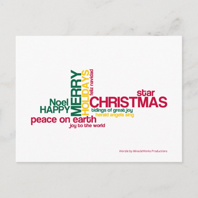 Merry Christmas Holiday Postcard (Front)