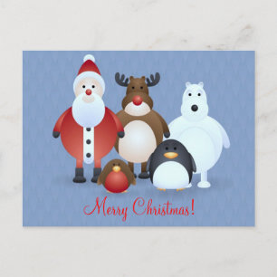 Merry Christmas Holiday Postcard