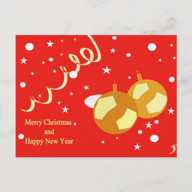 Merry Christmas Holiday Postcard (Front)