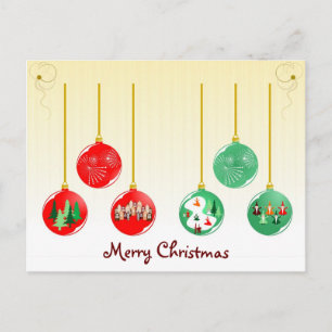 Merry Christmas Holiday Postcard