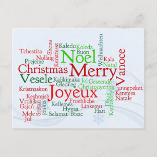 Merry Christmas Holiday Postcard