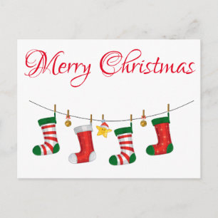 Merry Christmas Holiday Postcard