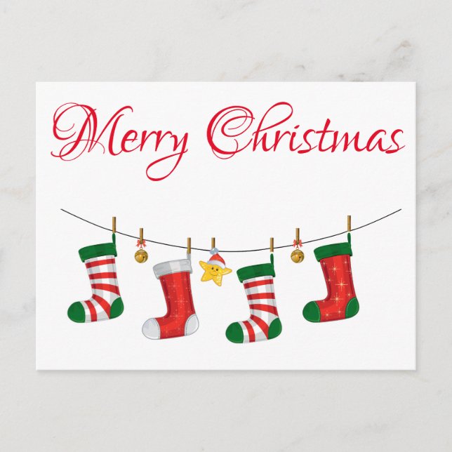 Merry Christmas Holiday Postcard (Front)
