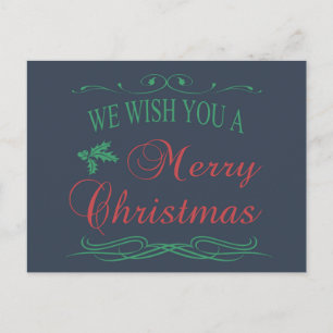 Merry Christmas Holiday Postcard