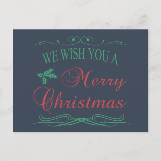 Merry Christmas Holiday Postcard (Front)