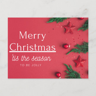 Merry christmas holiday postcard