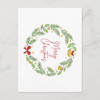 Merry Christmas Holiday Postcard