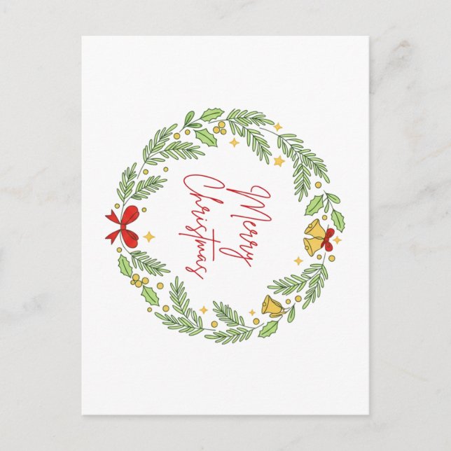 Merry Christmas Holiday Postcard (Front)