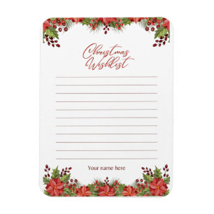 Merry Christmas Holiday Postcard Magnet
