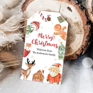 Merry Christmas Holiday Santa Gift Family Teacher Tags