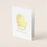 Merry Christmas Holiday Sugar Cookie Winter Mitten Foil Card<br><div class="desc">Foil card features an original marker illustration of a classic Christmas sugar cookie shaped like a mitten,  with MERRY CHRISTMAS in a fun font.

Don't see what you're looking for? Need help with customisation? Click "rebeccaheartsny" (upper right corner) then "contact this designer" to have something created just for you!</div>