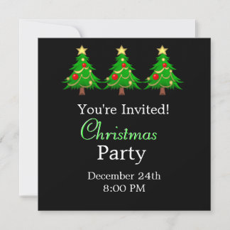 Merry Christmas Holiday Tree Invitation