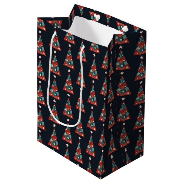 Merry Christmas holidays abstract art xmas tree  Medium Gift Bag (Front Angled)