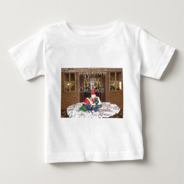 Merry Christmas Holidays Away from Home Baby T-Shirt (Front)
