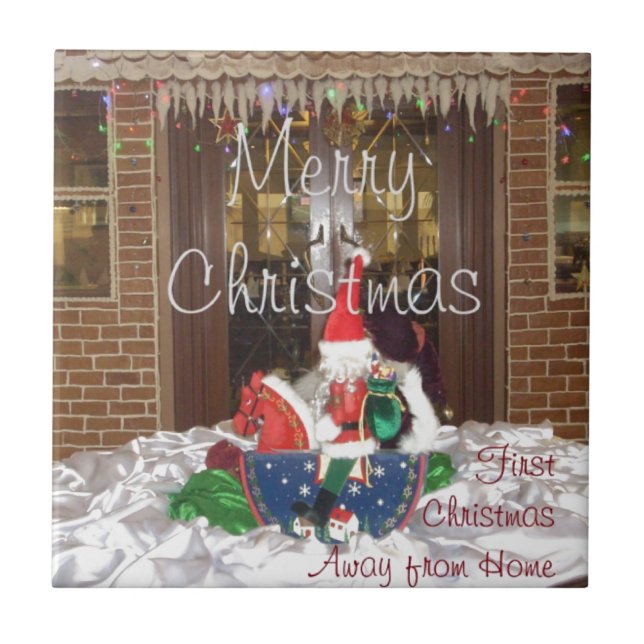 Merry Christmas Holidays Away from Home Collection Tile (Front)