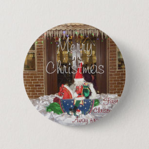Merry Christmas holidays away from home Inspired A 6 Cm Round Badge