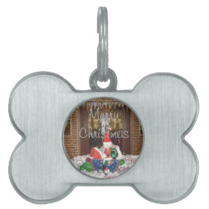 Merry Christmas holidays away from home Inspired A Pet ID Tag