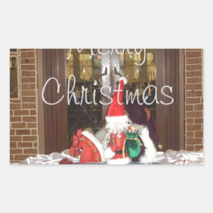 Merry Christmas holidays away from home Inspired A Rectangular Sticker