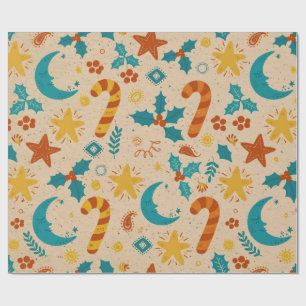 Merry Christmas, Holly Berries, Candy Wrapping Paper