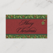 Merry Christmas Holly Enclosure Card
